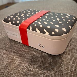 Clare V for Anthropologie Black and White Patterned Bento Box
